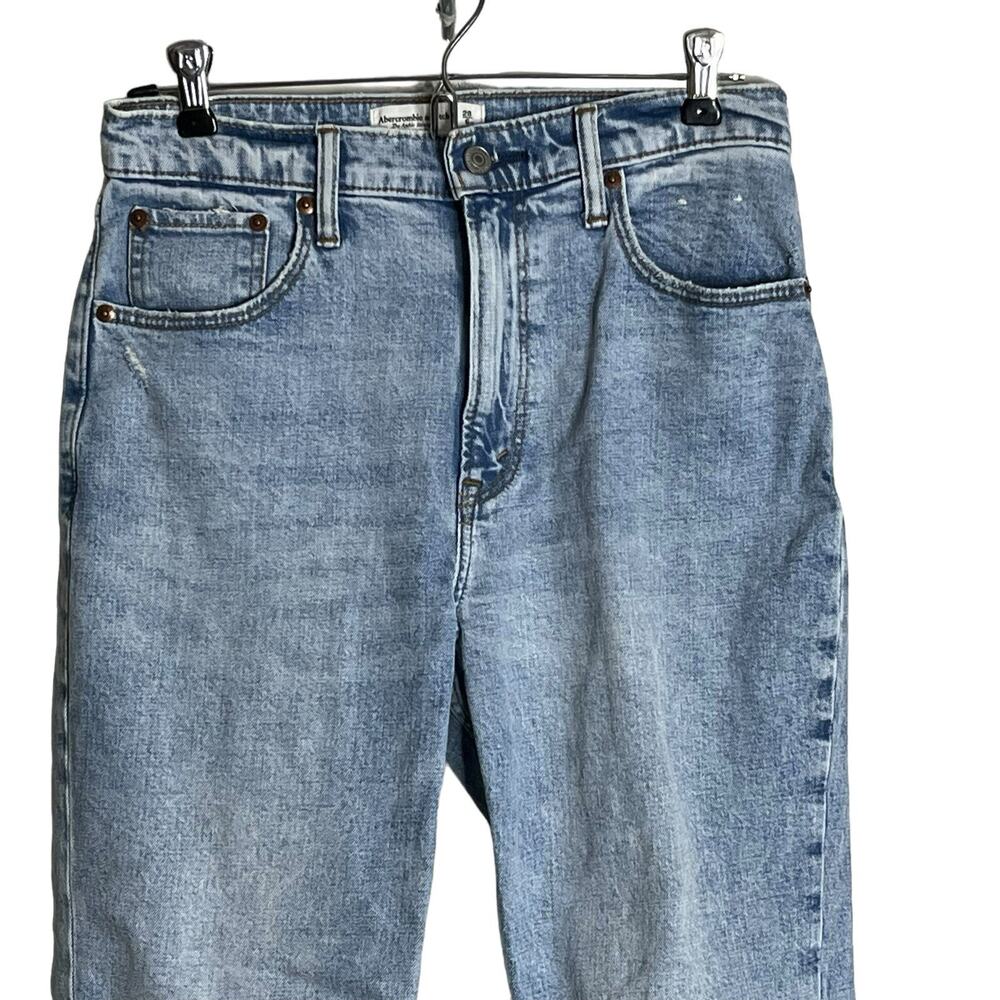 Abercrombie & Fitch Jeans Size 28 Ultra High Rise Ankle Straight Distressed Y2K - Picture 6 of 11